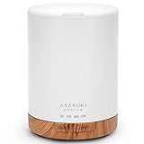 ASAKUKI 300ML Essential Oil Diffuser, Quiet 5-in-1 Premium Humidifier, Home Fragrance Aroma Diffuser with 7 LED Color Changing Light and Auto-Off Switch -Light Brown