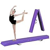 Nova Microdermabrasion 6 FT Folding Gymnastics Balance Beam for Kids Home Use Anti Slip Foam Floor Balance Beam Foldable Gymnastics Floor Beam