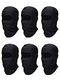 SATINIOR 6 Pcs Ski Mask Cover Balaclava Full Face Mask Summer Face Cover UV Windproof Balaclava for Men Women Outdoor Sports(Black,Classic Style)