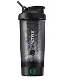 VOLTRX Protein Shaker Bottle, Merger USB C Rechargeable Electric Protein Shake Mixer, Shaker Cups for Protein Shakes and Meal Replacement Shakes, BPA Free, 24oz