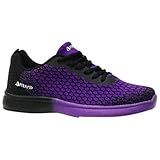 Pyramid Women's Path Lite Seamless Mesh Bowling Shoes - Black/Purple Size 9.5