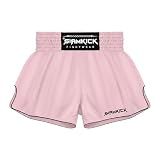SIAMKICK Elite Muay Thai Shorts for Men Women Boxing Kickboxing High Grade MMA Fight Clothing Training Workout Trunks (L, Core Pink)