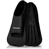 Odoland Swim Training Fins, Full Foot Pocket Travel Size for Adult