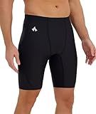 Eteoepo Swim Jammers for Men Athletic Training Endurance Swimsuit Durable Team Lap Swimming Racing Competition Swimwear(Black01,M)