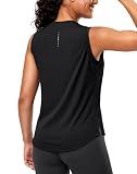 G Gradual Women's Sleeveless Workout Tank Tops Running Yoga Shirts(Black,M)