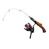 Tuxedo Sailor Ice Fishing Rod and Reel Combos - Reinforced Fiberglass Pole - Spinning Reel - Ultra Light Material Rod - Detachable - Suitable for Outdoor Fishing