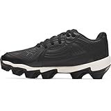 Under Armour Girls' Glyde Sola RM JR Softball Cleats, (001) Black/White/Black, 5, US