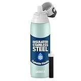 Brita Stainless Steel Premium Filtering Water Bottle, BPA-Free, Reusable, Insulated, Replaces 300 Plastic Water Bottles, Filter Lasts 2 Months or 40 Gallons, Includes 1 Filter, Glacier - 20 oz