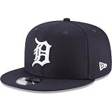 New Era Unisex-Adult MLB 9Fifty Team Color Primary Logo Adjustable Snapback Hat Cap One Size Fits All - Detroit Tigers Navy