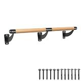SELEWARE 8 ft Long Wood Ballet Barre Wall Mount Barre System for Home or Studio Barre Movements Body Stretch 1.5 inch Dia