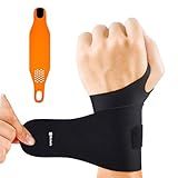 Bchois Wrist Brace,Wrist Support for Carpal Tunnel Pain Relief,Ulnar Brace Ultra-Thin Elastic for Tear,Wrist wraps Repetitive Wrist Use Injury,Fits Both Wrists (1, Black, One Size)