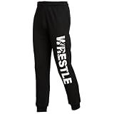 KO Sports Gear - Adult Wrestling Joggers/Sweatpants - Adult Small Black