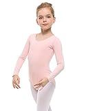 Stelle Long Sleeve Ballet Leotards for Girls Dance Leotard Black Gymnastics Ballet Outfits (Toddler/Little Kid/Big Kid) (Ballet Pink,5-6 Years)