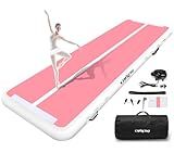 OWROMI Inflatable Air Gymnastics Mats for Tumbling, 10ft/13ft/16ft/20ft Tumble Track Tumbling Mats for Kids, 4/8 Inches Thick Training Mat with Electric Pump Gymnastics Equipment for Kids Mat