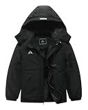IDTALHZY Kid's Ski Jacket Waterproof Winter Coat Boy's and Girl's Fleece Snowboarding Jackets with Detachable Hood