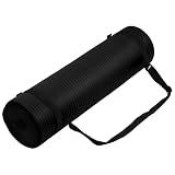 BalanceFrom Fitness GoYoga All Purpose 71x24 Inch Extra Thick 1/2 Inch Anti Tear High Density Slip Resistant Exercise Yoga Mat w/Carrying Strap, Black