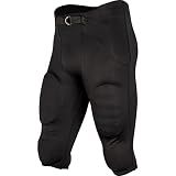 CHAMPRO Safety Integrated Football Practice Pant with Built-in Pads Black, Small
