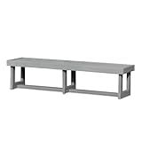 Durawood Aisle-Maker Bench for Tennis Courts, Locker Rooms, Parks, Marina, and More (Gray, 4)