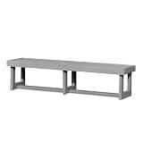 Durawood Aisle-Maker Bench for Tennis Courts, Locker Rooms, Parks, Marina, and More (Gray, 4)