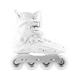 Flying Eagle X7 Reaver Pro S7680 Adult Inline Skates Women & Men, Hard Boot Urban Freeskates with CNC Aluminum Frame, Adult Roller Skates Men & Women for Outdoor Performance, White, US W: 7/ EU: 38