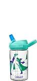 CamelBak Kids Eddy+ Bite Valve Straw Tritan Renew Water Bottle Ice Skating Dinos, 14oz