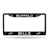 Rico Industries NFL Football Buffalo Bills Black Chrome Frame with Plastic Inserts 12" x 6" Car/Truck Auto Accessory