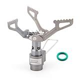 BRS Stove BRS 3000T Stove Titanium Ultralight Backpacking Stove Portable Propane Camping Stove Gas Burner Camp Stove only 26g with Extra O Ring (BRS-3000T Stove)