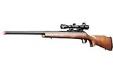 Aluminum-Steel M61 Airsoft Sniper Rifle with Adjustable Magnified Aluminum Scope – Bolt Action Powerful Spring Airsoft Gun for Extreme Power & Accurate Sniping with 0.20g 6mm BBS Ammo (Wood)
