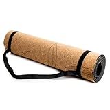 Non-Slip Yoga Mat Cork Surface with Natural Grip - Cushioned - for Hot Yoga, Pilates & Stretching - Durable & Sweat-Resistant - by Lunai