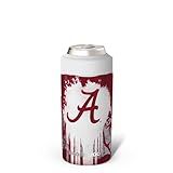 Frost Buddy Universal Can Cooler - Fits All - Stainless Steel Can Cooler for 12 oz & 16 oz Regular or Slim Cans & Bottles - Stainless Steel (Alabama Crimson Tide | Drip)