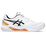 Asics Men's Gel-Dedicate 8 Pickleball Shoes, 11, White/Shocking Orange