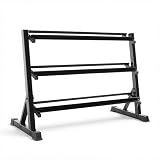 CAP 51-Inch 3-Tier Hex Dumbbell Storage Rack, Holds 5–50lb Pairs