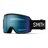 SMITH Squad Snow Goggles with ChromaPop Lens – Performance Ski & Snowboard Goggles with Replaceable Lens – For Men & Women – Black + Everyday Blue Mirror Lens