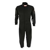 RaceQuip Racing Driver Fire Suit One Piece Single Layer SFI 3.2A/ 1 Black Junior Medium 1959993
