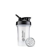 BlenderBottle Classic V2 Shaker Bottle Perfect for Protein Shakes and Pre Workout, 20-Ounce, Clear/Black