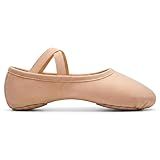 Stelle Ballet Shoes for Women Highly Stretch Canvas Dance Slipper Yoga Shoes for Girls/Adults(Tan,6MW)