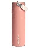 Stanley IceFlow Flip Straw 2.0 Water Bottle 24 oz | Built-In Straw for Travel and Sports | Lightweight and Leak Resistant | Insulated Stainless Steel | BPA-Free | Sienna