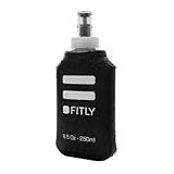 FITLY Soft Flask - 8.5 oz (250 ml) - Shrink As You Drink Pocket Soft Water Bottle for Hydration Pack/Running Vest- Folding Water Bottle for Running, Hiking, Cycling - Ski Water Bottles (FLASK250)
