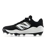 New Balance Men's Fresh Foam 3000 V7 Molded Baseball Shoe, Black/White, 10 M
