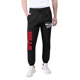 Ultra Game NFL Official Adults Super Soft Game Day Jogger Sweatpants - Unisex, Buffalo Bills, Black, X-Large