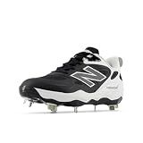 New Balance Women's Fresh Foam X Velo V4 Metal Softball Shoe, Black/White, 9 M