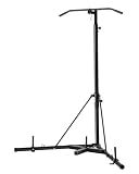VEVOR 2 in 1 Punching Bag Stand, Steel Heavy Duty Workout Equipment, Adjustable Height Boxing Punching Bag Stand with Pull Up Bar, Freestanding Sandbag Rack, Holds Up to 140 lbs, for Home Gym Fitness