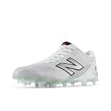 New Balance Men's FreezeLX V5 Low Lacrosse Shoe, White/Black/Silver Metallic, 10 M