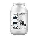 Isopure Zero Carb 100% Pure Whey Isolate Protein Powder, Gluten Free, With Vitamins, Cookies & Cream, 25g Protein Per Serving, 3 Pounds, 44 Servings (Packaging May Vary)