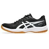 ASICS Men's Upcourt 6 Volleyball Shoes, 9, Black/White