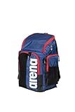 ARENA Spiky III Backpack 45 Swimming Athlete Sports Gym Rucksack Large Training Gear Equipment Swim Bag for Men and Women, 45 Liters, Navy/Red/White