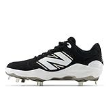 New Balance Men's Fresh Foam X 3000 V7 Baseball Shoe, Black/White, 7 M