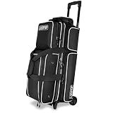 LARIPOP 3 Ball Bowling Bag with Wheels and Shoe Compartment, Rolling Bowling Bag for 3 Balls, Heavy Duty Bowling Roller Bag with Retractable Handle for Men Women