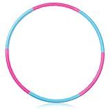Liberry Kids Exercise Hoop, Detachable & Size Adjustable Toy Hoop, Professional Hoola Rings, Christmas Sport Gift in Blue, Pink
