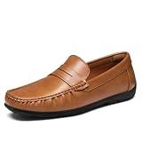 HEEZ Men's Loafers Slip On Penny Dress Loafer Leather Driving Shoes for Men